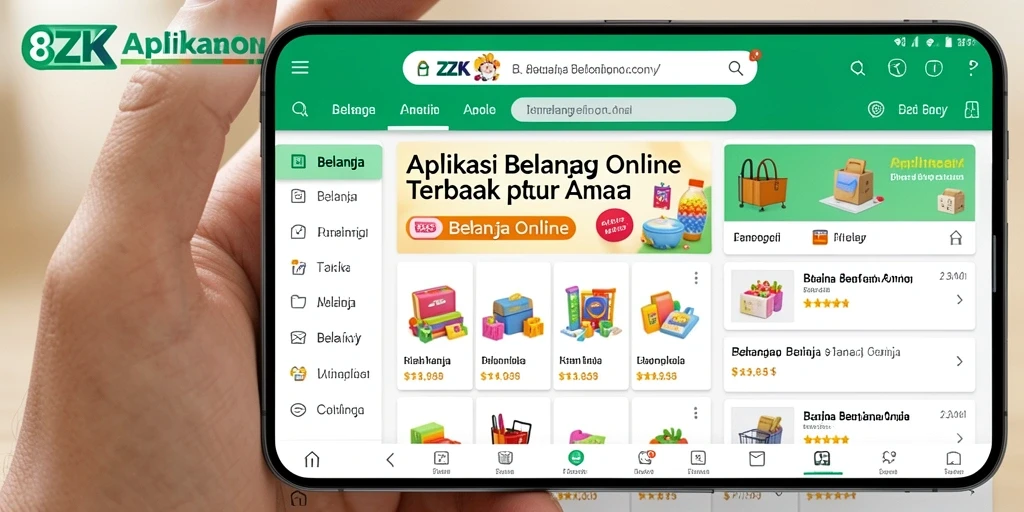 Tampilan antarmuka aplikasi 8ZK yang menarik dan mudah digunakan.
