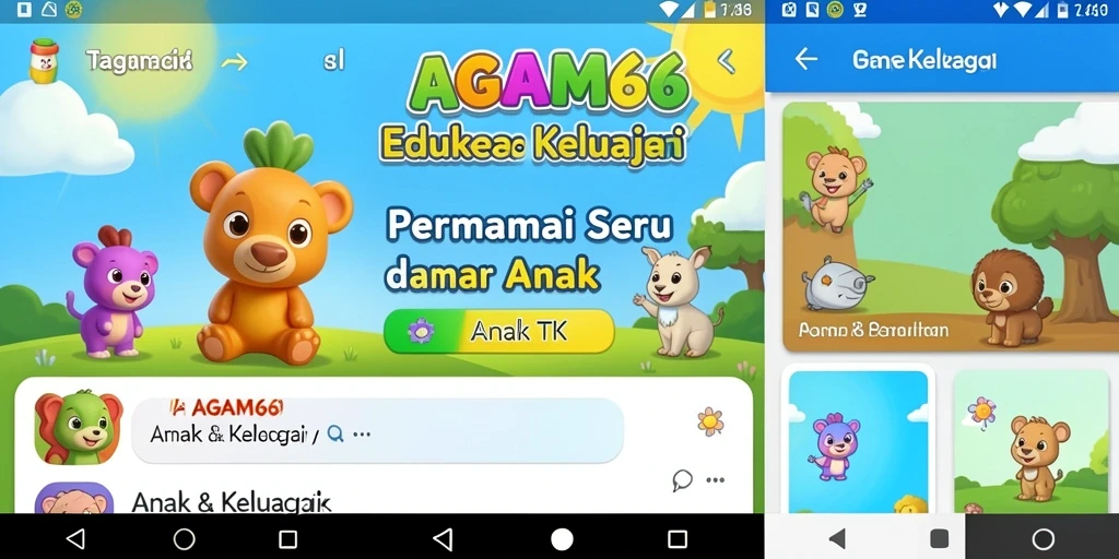 Tampilan antarmuka Game Anak TK yang menyenangkan dan interaktif.