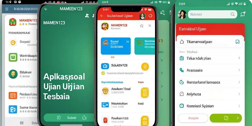 Antarmuka MAMEN123 yang user-friendly untuk latihan Soal Ujian.