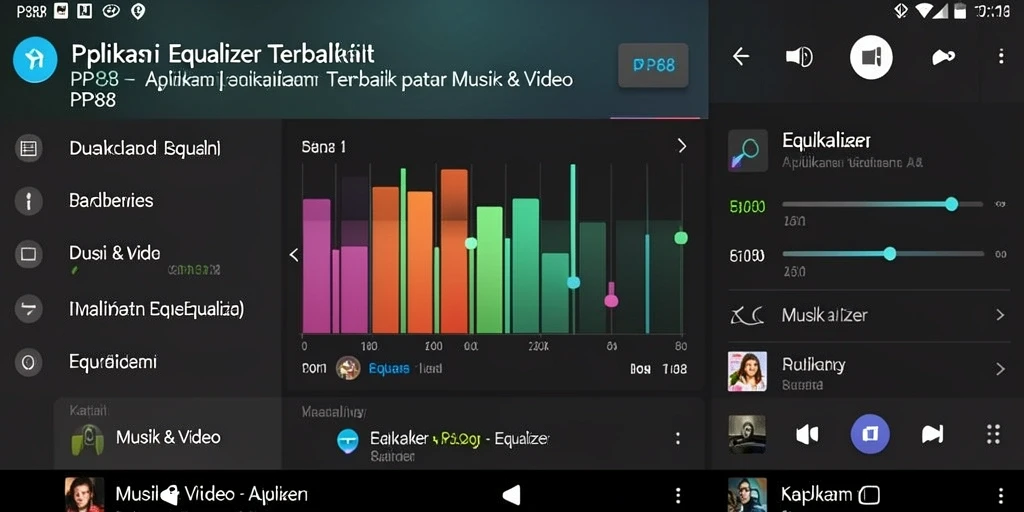 Tampilan antarmuka PP88 dengan pengaturan equalizer yang mudah diakses.