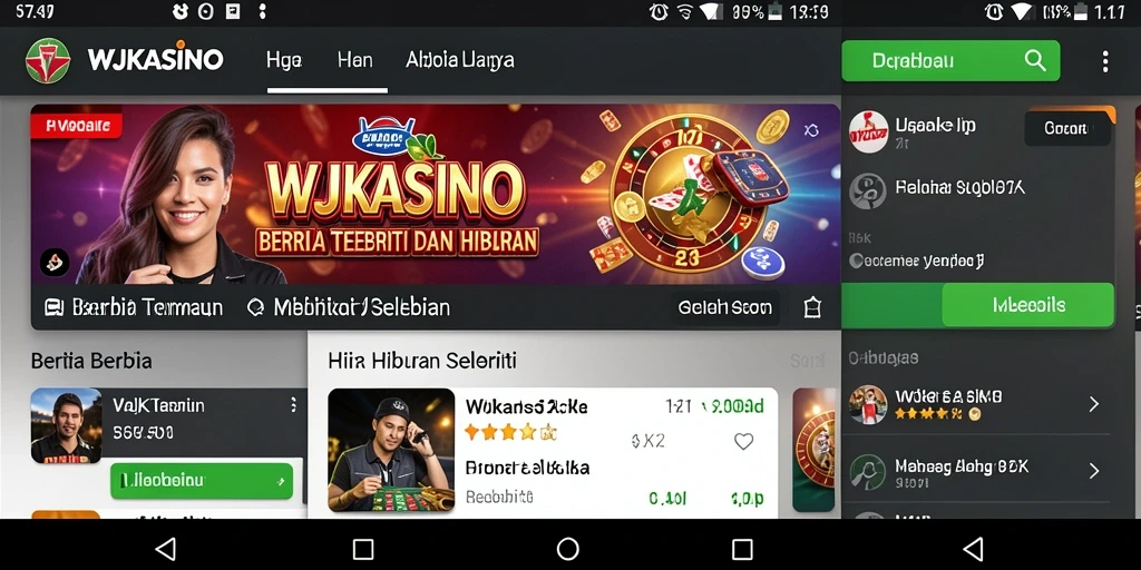 Tampilan antarmuka WJKASINO yang menarik dan informatif.