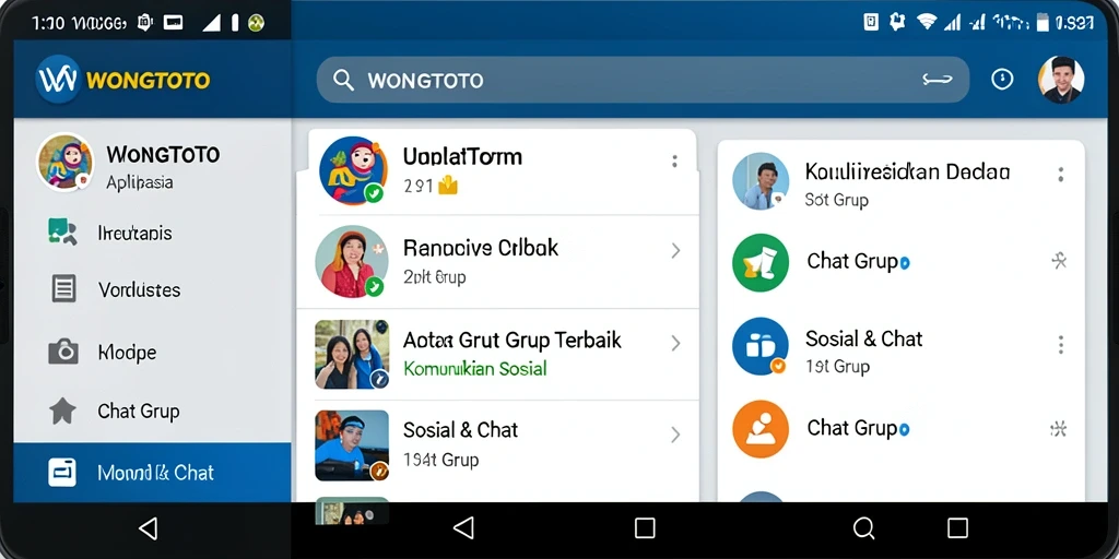 Antarmuka utama WONGTOTO yang mudah dipahami untuk Chat Grup.