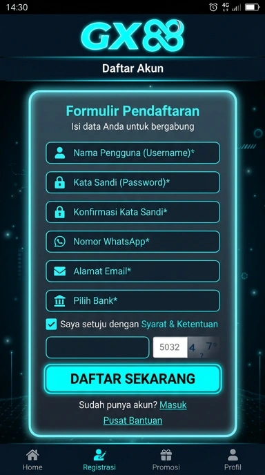 Buat Akun Baru gx88 untuk Pengguna Android