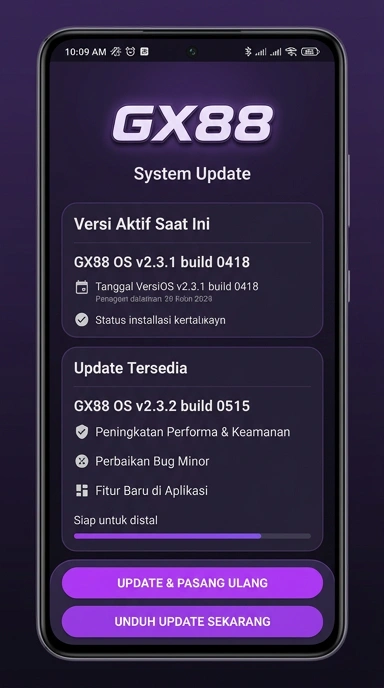 Riwayat Versi Terbaru gx88 untuk Pengguna Android